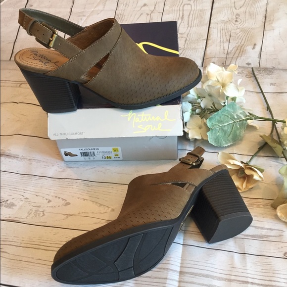 NWT Tally Naturalizer Olive Slingback Bootie SZ 10 - Picture 2 of 7